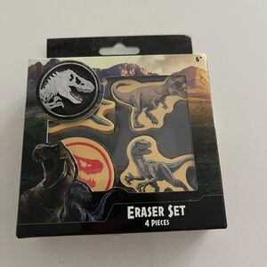 Jurassic Park Eraser Set - 4 Pieces